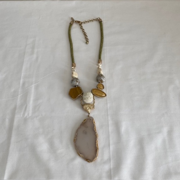 CHICO's Blue Agate and Mixed Stones Statement Necklace - Picture 5 of 7